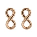 22ct Rose Gold Infinity Stud Earrings