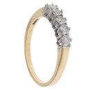 18ct Yellow Gold 0.50ct Brilliant Cut Diamond Five Stone Ring