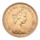 1982 Elizabeth II Decimal Portrait UK Half Sovereign Coin