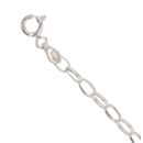 Silver Belcher Anklet 10"