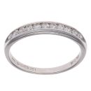 9ct White Gold 0.25ct Brilliant Cut Diamond Half Eternity Ring