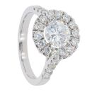 18ct White Gold Est 2.04cts Diamond Halo Cluster Ring by Anya Belle