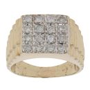 9ct Yellow Gold 0.50ct Brilliant Cut Diamond Signet Ring