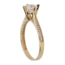 18ct Yellow Gold Cubic Zirconia Single Stone Ring