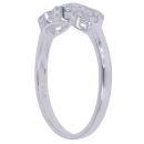Silver Cubic Zirconia Trio Cluster Ring By Icesia