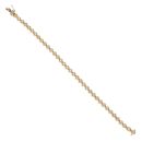 14ct Yellow Gold 1.00ct Brilliant Cut Diamond Tennis Bracelet 7.5"