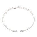 18ct White Gold 0.70ct Brilliant And Baguette Cut Diamond Torque Bangle