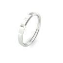 18ct White Gold Soft Chamfered Edge Wedding Band 2.5mm