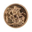 2014 Elizabeth II Fourth Portrait UK Full Sovereign Coin