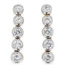 18ct Yellow And White Gold Diamond Drop Earrings