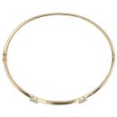 14ct Yellow Gold 1.30ct Brilliant and Baguette Cut Diamond Bangle