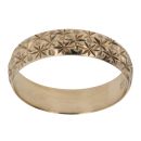 9ct Yellow Gold Patterned Wedding Band 4.8mm