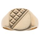 9ct Yellow Gold Patterned Signet Ring