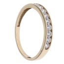 9ct Yellow Gold Cubic Zirconia Half Eternity Ring