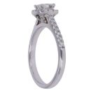 18ct White Gold 0.74ct Princess and Brilliant Cut Diamond Cluster Ring