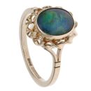 9ct Yellow Gold Opal Triplet Single Stone Ring