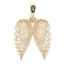 14ct Yellow Gold Monaco Cubic Zirconia Wings Pendant