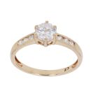 9ct Yellow Gold Cubic Zirconia Solitaire Ring