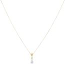 18ct Yellow Gold 0.40ct Pear Cut Diamond Solitaire Pendant and Chain 18"