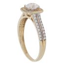 9ct Yellow Gold Cubic Zirconia Cluster Ring