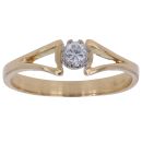 18ct Yellow Gold 0.25ct Brilliant Cut Diamond Solitaire Ring