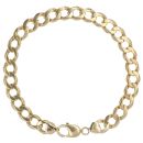 9ct Yellow Gold Plain Curb Bracelet 9.5"