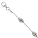 Silver Fancy Beaded Bracelet 7"