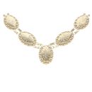 14ct Yellow Gold Patterned Oval Link Fancy Chain 22"