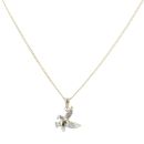 14ct Yellow and White Gold Children's Eagle Pendant and Chain 16"