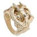 9ct Yellow Gold Horseshoe and Greyhound Ring