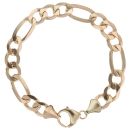 9ct Yellow Gold Figaro Bracelet 8"