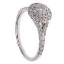 18ct White Gold 0.65ct Brilliant Cut Diamond Cluster Ring