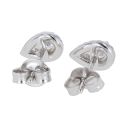 Silver Cubic Zirconia Pear Cluster Stud Earrings by Icesia