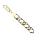 9ct Yellow Gold Double Curb ID Bracelet 8"