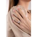 9ct White Gold 2.50ct Oval Cut Trilogy Lab Grown Diamond Ring Lab Grown