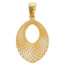 22ct Yellow Gold Mesh Oval Pendant