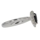 9ct White Gold 0.36ct Diamond And Sapphire Ring