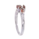 9ct White Gold Smokey Quartz and Diamond Ring