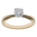 18ct Yellow Gold 1.00ct Brilliant Cut Diamond Solitaire Ring