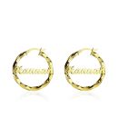 9ct Yellow Gold Personalised Nameplate Creole Earrings