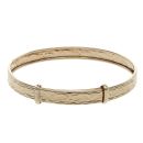 9ct Yellow Gold Patterned Expanding Bangle