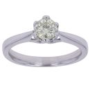 18ct White Gold 0.33ct Brilliant Cut Diamond Solitaire Ring