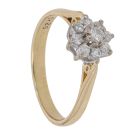 18ct Yellow Gold 0.25ct Diamond Cluster Ring