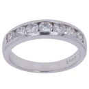 18ct White Gold 1.00ct Brilliant Cut Diamond Half Eternity Ring
