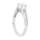 18ct White Gold 0.75ct Princess and Brilliant Cut Diamond Solitaire Ring