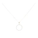 9ct Yellow Gold Cubic Zirconia Circle Pendant And Chain 18"