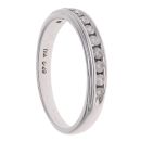 18ct White Gold 0.20ct Brilliant Cut Diamond Half Eternity Ring