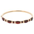 14ct Yellow Gold Garnet Bangle