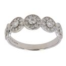 9ct White Gold 1.00ct Brilliant Cut Diamond Cluster Ring