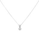18ct White Gold 0.50ct Brilliant Cut Diamond Pendant And Chain 18"